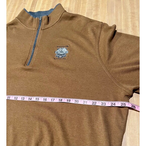 Carnoustie Sweater Mens XL 2XL Brown Whistling Straits Golf 1/4 Zip Pullover - Picture 6 of 8